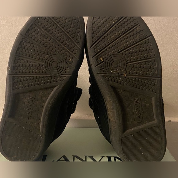 *SOLD* LANVIN “TRIPLE BLACK” Curb Sneaker - Picture 5 of 10